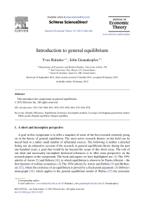 Balasko, Geanakoplos Introduction to General Equilibrium (2012)