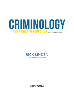 Rick Linden - Criminology  A Canadian Perspective-Nelson 2020