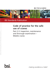 BS 7121-2-1:2012 Mobile Crane Standard Inspection