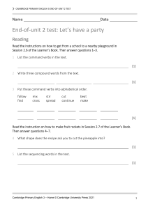 pri eng 2ed tr3 Unit 2 end of unit test