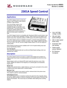 2301A Speed Control Manual