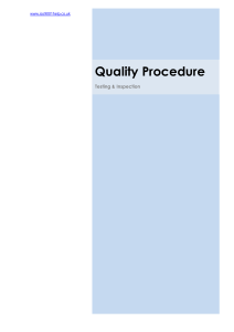 QMS Inspection Procedure