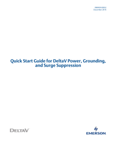 D800053X052 DEC 16 DeltaV Quick Start Guide for DeltaV Power, Grounding,