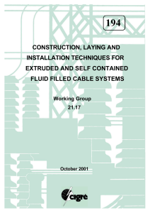 Cable Installation Techniques: Extruded & Fluid-Filled Systems