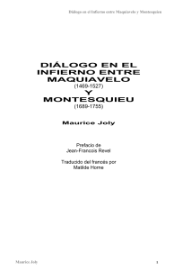 Maurice Joly - Diálogo en el infierno Maquiavelo y Montesqui