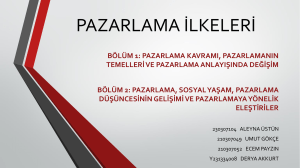 Pazarlama İlkeleri Dersi 1. Grup Sunumu (19Ekim2023)