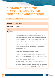 action plan  sustainability in the classroom and beyond RTO