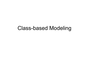 Class Based Modeling