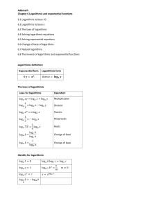 Addmath Chapter 6 Logarithmic and exponential functions