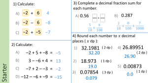 1.5 Multiplying and dividing directed numbers