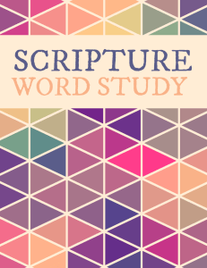 Scripture-Word-Study