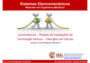 8 SE 2324 1ºS - Luminotecnia - Cálculo Luminotécnico aulaPrática 