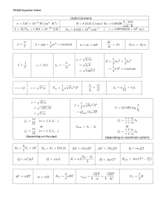 PS160 Equation Sheet
