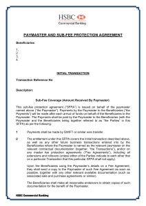 HSBC Paymaster Agreement