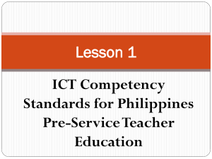 ICT Competency Standards for Pre-Service Teachers