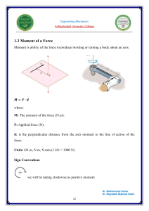 Engineering Mechanics: Moment of a Force