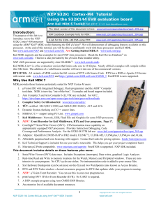 Cortex-M4 Tutorial Using the S32K144 EVB evaluation board