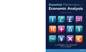 Essential Mathematics for Economic Analy 4th