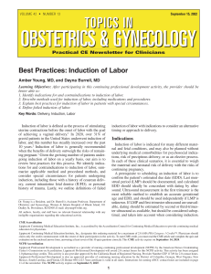 BEST PRACTICE- INDUCTION OF LABOR 