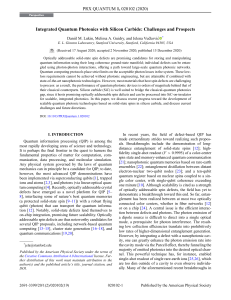 Integrated Quantum Photonics with Silicon Carbide. Challenges and Prospects