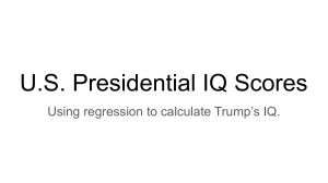 Presidential IQ scores