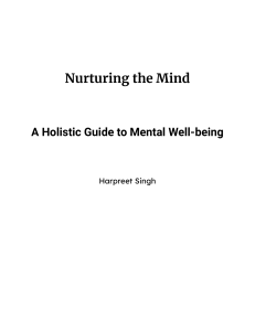Nurturing the Mind - A Holistic Guide to Mental Well-being