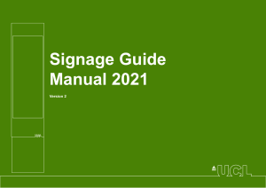UCL Signage Guide Manual 2021