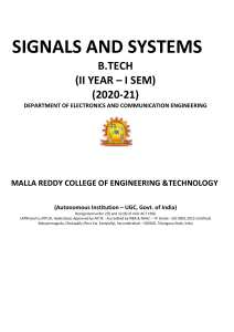 SIGNALS & SYSTEMS