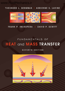 Fundamentals of Heat and Mass Transfer Textbook