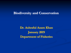 Lec 1 - Biodiversity and Conservation
