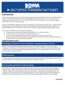 BOMA 2017 Office Standard Fact Sheet 