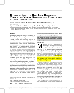 Effects of Low- vs. High-Load Resistance Training on Muscle Strength and Hypertrophy in Well-Trained Men - Schoenfeld (2015)