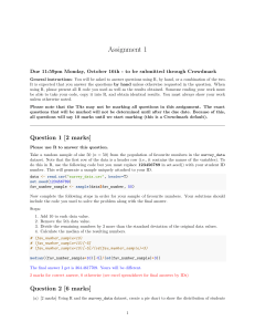 STAT202 Assignment1 solutions markers