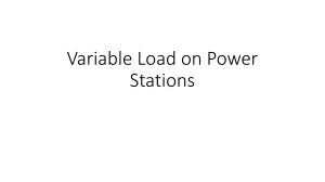 Variable Load on Power Stations