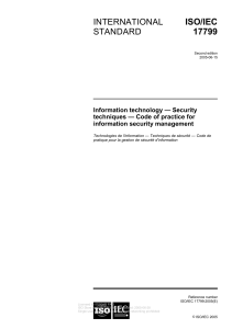 ISO IEC 17799-2005 information technology security techniques