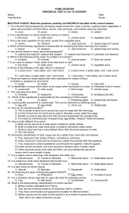 Periodical-Test TLE 10-Cookery 3rd Quarter - Copy