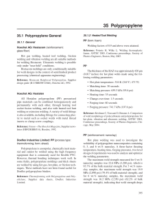 Polypropylene Welding Techniques & Parameters