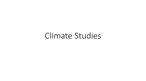 Climate Studies Form One