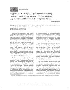 Wiggins G McTighe J 2005 Understanding by design 2