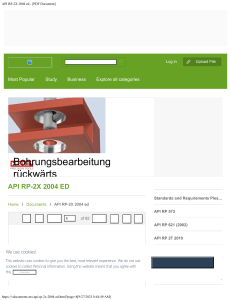 API RP-2X 2004 ED Technical Standard