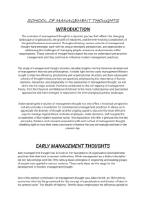 SCHOOL OF MANAGEMENT THOUGHTS 2