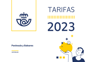 Tarifas de Correos para 2023 Peninsula y Baleares