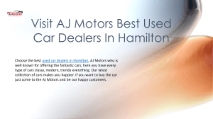 Visit AJ Motors Best Used Car Dealers In Hamilton