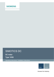 Operating Instructions SIMOTICS-DC en 1HS5 en-US