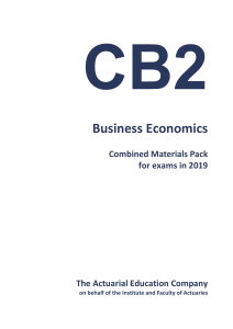 ActEd - Business Economics Subject CB2 CMP 2019 nodrm