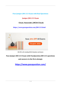 Cloud, Associate (JNCIA-Cloud) JN0-213 Exam Questions
