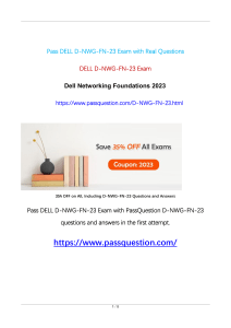 D-NWG-FN-23 Dell Networking Foundations 2023 Real Questions