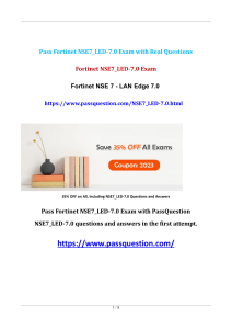 Fortinet NSE7 LED-7.0 Practice Test Questions