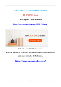 HP Certification HPE0-V25 Practice Exam