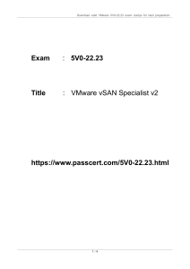VMware vSAN Specialist v2 5V0-22.23 Dumps